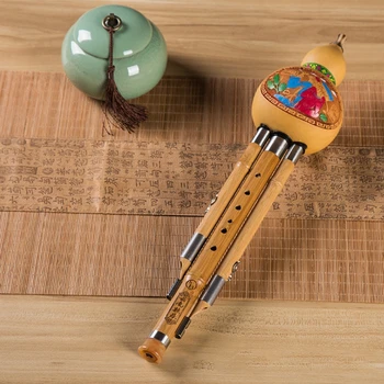 Китайски етнически музикален инструмент ръчно изработени от бамбук Hulusi Тиква Тыквенная Флейта