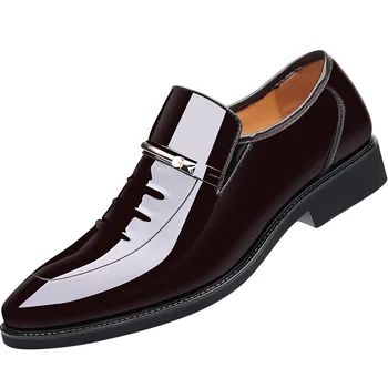 Кожена Мъжка Официална обувки Луксозна марка 2023, Мъжки Лоферы, Модел Мокасини, Дишащи Черни обувки за шофиране без скрепителни елементи, по-Големи размери 38-48