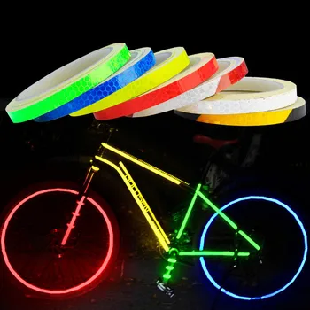 Колоездене, Светлоотразителни стикери, Флуоресцентни ленти за МТВ велосипед, велосипедни ленти за велоспорта, МТБ лента за колоездене шлем, Аксесоари за мотоциклети