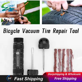 Комплект за ремонт на безкамерни гуми на Велосипеда Лак за пробиви гуми Гумени ленти Бормашина за ремонт на велосипедни гуми МТБ Средства за ремонт на дупки 