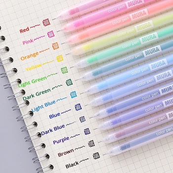 Комплект цветни гелевых дръжки Kawaii blue 0,5 мм, химикалка писалка за списание, сладки ученически пособия