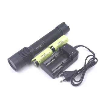 Комплектът UV фенерче C8.2 FS Hunter PRO 365nm за търсене флуоресцентни содалитов Yooperstones с батерии 26650 и зарядно устройство