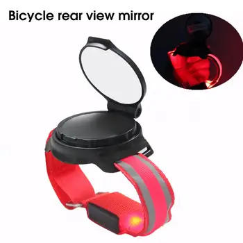 Кормило огледало за обратно виждане Червено Черно Кормило огледало за обратно виждане Удобно в чорап Практично надеждно кормило огледалото за обратно виждане за велосипед