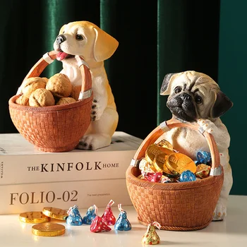 Кошница за бонбони за кучета, кутия за съхранение на ключове на верандата, украса журнального масата в хола, украса за съхранение на шоколад на рецепцията