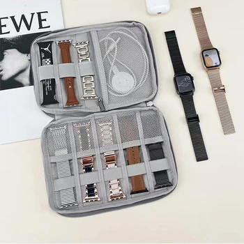 Кутия за каишка за Apple Watch, калъф за каишка, Кабел за пренос на данни, Многофункционални смарт часовник, чанта за съхранение на китката, кутия за организиране часа