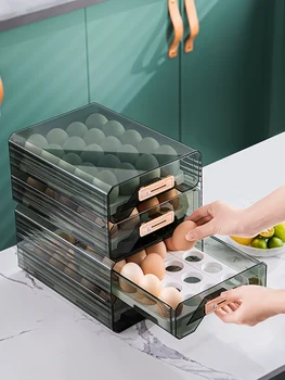 Кутия за съхранение на яйца, хладилник, специален чекмеджето, който запазва свежестта, довършителни артефакт за съхранение на яйца, тава за яйца, кутия за яйца
