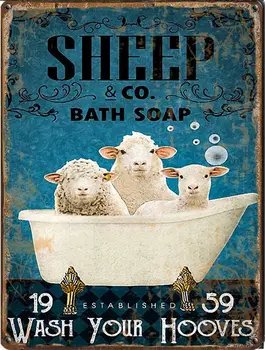 Лидице табела с овцете и сапун за баня 