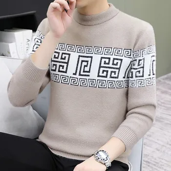 Луксозна марка за Мъжки Пуловер Дизайнерски дрехи Корея, Луксозни дрехи, Блузи, Пуловери Възли Мъжки Зимни Мъжки Реколта 2023 Есен