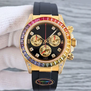 Луксозни Мъжки часовници с Високо Качество Clean 4130 Механизъм Автоматичен механичен син сапфир Бизнес Водоустойчив часовник от неръждаема стомана