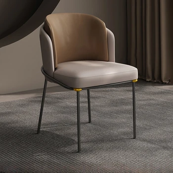 Метални Кухненски кът столове за спални, минималистичные Слот Трапезни столове от изкуствена кожа, Италианска Сватбена мебели за дома Sandalye YQ50DC