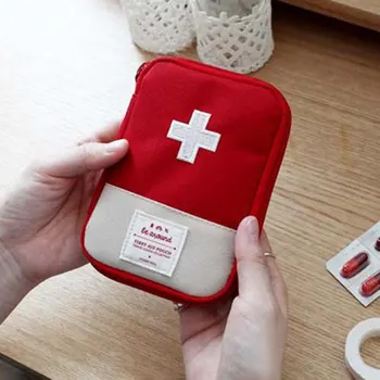 Мини Преносим Комплект за Пътната Аптечка за Първа Помощ Чанта за Съхранение на комплекта за първа помощ, Комплект За Оцеляване Кутия За Лекарства Външен Авариен Къмпинг