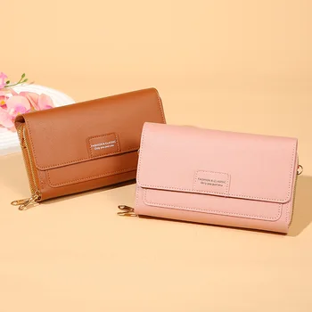Мини-малка чанта, Нов портфейл приливи и отливи, чанта за мобилен телефон, модни дамски чанта през рамо, женствена чанта