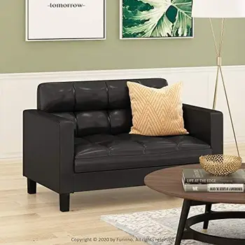Модерен тафтинговый диван от изкуствена кожа за всекидневната, черен калъф за стол от изкуствена кожа Linlamlim калъф за възглавници 