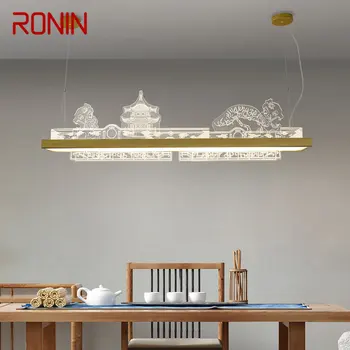 Модерна подвесная полилей RONIN LED, 3 цвята, китайското злато, Луксозни творчески висящи лампи, лампа за хранене, чайна