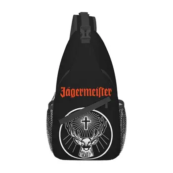 Модни Чанти-прашка с логото на Jagermeister за Колоездене, Къмпинг, Мъжки Гърдите раница през рамо, дневна раница