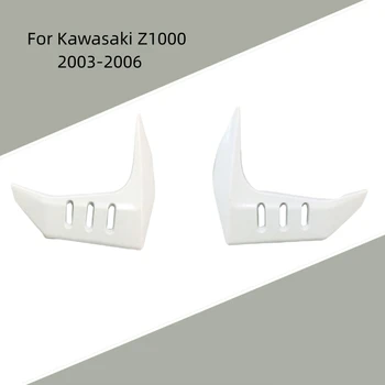 Мотоциклет Неокрашенный Хладилник Лява и дясна Малка бяла дъска ABS Инжекционный обтекател Accessori за Kawasaki Z1000 периода 2003-2006