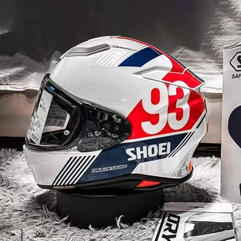 Мотоциклет шлем с пълно лице SHOEI Z8 Marquez white 93 каска За Езда, мотокрос, Мотобайка, Каска, Casco De Motocicleta