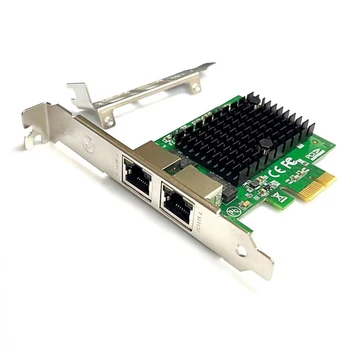 Мрежова карта PCIe X1 Ethernet 1000 Mbps/2,5 Gbit/с Двоен Тенис на мрежов адаптер RJ-45 Мрежова карта PCIE за Компютър PC