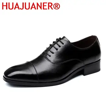 Мъжки модел обувки с Квадратни пръсти, Мъжки Кожени обувки, Модерен Бизнес стил, Без закопчалка, Модни мъжки обувки 2023, новост