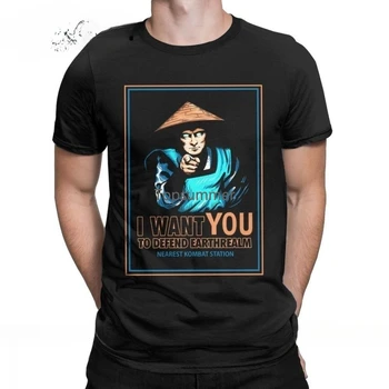 Мъжки тениски Raiden I Want You For Mortal Kombat, тениска с файтингом Mk 11, памучен дрехи, страхотна идея за подарък, тениски