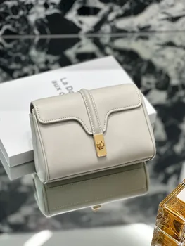 Нова Мини чанта Soft16 от естествена кожа, Дамски Универсална Малка квадратна чанта през рамото си, през рамо