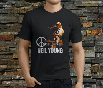 Нова Популярната мъжка черна тениска Neil Young Crazy Horse, Размер S 3Xl