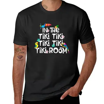 Нова тениска THE TIKI ROOM, тениски оверсайз, тениски по поръчка, корейски модни тениски в тежка категория, плътно прилепнали тениски за мъже