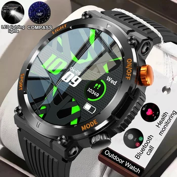 Нови Умен часовник Compass За мъже, спортни, фитнес, Водоустойчив, с led подсветка, за гласови повиквания, Умен часовник със сензорен екран за Xiaomi ios