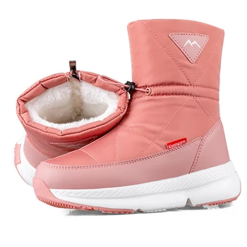 Нови непромокаеми зимни обувки на платформа дамски зимни топли обувки от дебел плюш, Модни Леки ежедневните обувки за Улицата, Дамски зимни обувки