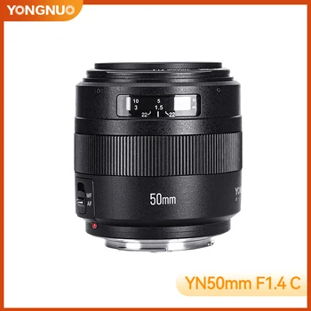 Обектив Yongnuo YN50mm F1.4 C Основен Стандартен Обектив с Голяма Бленда, Автофокусный Обектив за Цифров Огледално-рефлексен фотоапарат Canon EOS 70D 5D2 5D3 600D