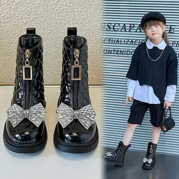 Обувки Martin за момичета; Нови детски зимни плюшени Полусапожки за момичета; ботуши за малки момичета