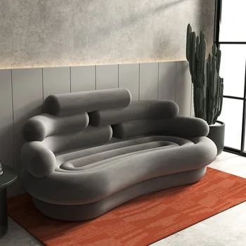 Офис минималистичные на мека мебел за дневна, модерни и луксозни дивани за хол с парапет, Хотелска мебел Nordic Muebles Hogar QF50KS