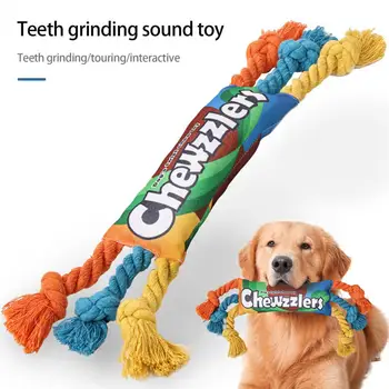 Очарователна играчка за дъвчене на кучетата, дълго да се отървем от скуката, боядисана интерактивни играчки за кучета, звукова играчки за домашни любимци