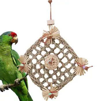 Папагал Лазающий Естествени играчки за птици на Окото-люлка За получаване на храна, Катерене и игри, Здрава И безопасна, за да се пазят неразделка