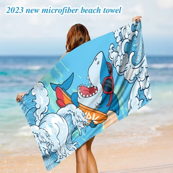 Плажна кърпа с принтом, быстросохнущее и ультрапоглощающее одеяло за плаване в салона, хавлия за басейн от микрофибър, одеало за морски спа център, удобства за йога