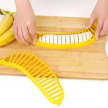 Пластмасов разделител банани нож за нарязване на банани, Трайни кухненски инструмент за приготвяне салата