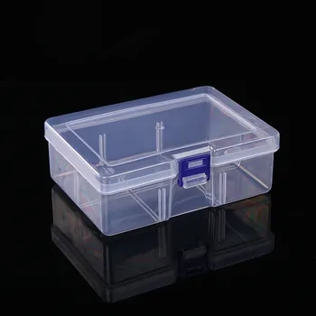 Пластмасова кутия за съхранение, Прозрачна За малки части, Кутия за бижута, инструменти, Организиране на домашно за съхранение на козметика