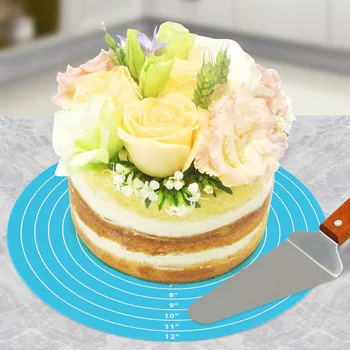 Поставка за торта, силикон подложка за торта печене с незалепващо покритие, огнеупорни инструмент за печене, Кухненски приспособление, 1 бр.
