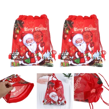 Практични Коледни Чанти на съвсем малък Дядо Коледа, Детска Раница От нетканой Плат, Аксесоари за Парти в чест на рождения Ден, Пътна Опаковка За Съхранение