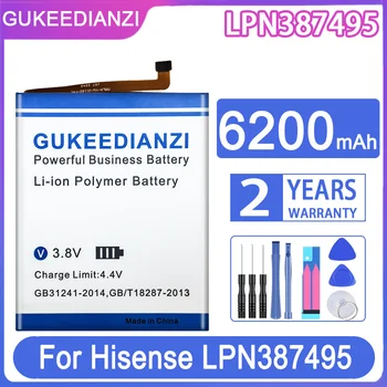 Преносимото Батерия GUKEEDIANZI LPN 387495 6200mAh За Батерии на мобилни телефони Hisense LPN387495