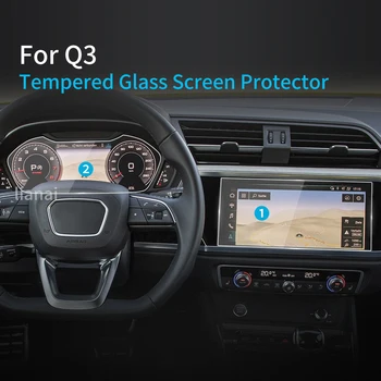 Протектор на екрана От закалено Стъкло, Защитно фолио Carplay арматурното табло, Медии, Видео Автомобил Аксесоари за интериора на Автомобила Audi Q3 2023
