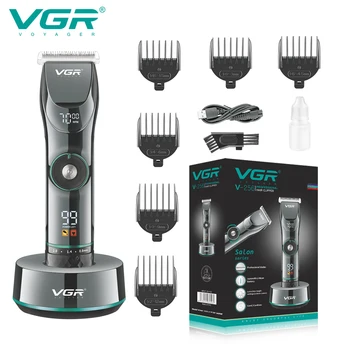 Професионална машина за косене на косата VGR, Регулируема Машинка за подстригване на коса, Безжичен Електрически Фризьорски Тример за мъже V-256