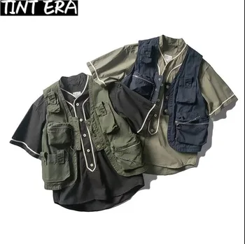 Работно жилетка на американската модна марка TINT ERA за мъже и жени, функционален стил с много джобове