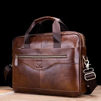 Реколта портфейли от естествена кожа, Мъжка бизнес чанта за лаптоп, с Висококачествена чанта през рамо, Луксозна мъжка чанта-месинджър
