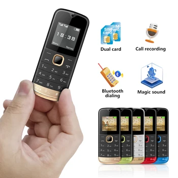 СЕРВО BM555 Мини Мобилен Телефон 1,54 Инчов Камера Magic Voice 2G GSM Dual Sim FM WhatsApp Bluetooth Набиране телефонен Секретар Palm Мобилен телефон
