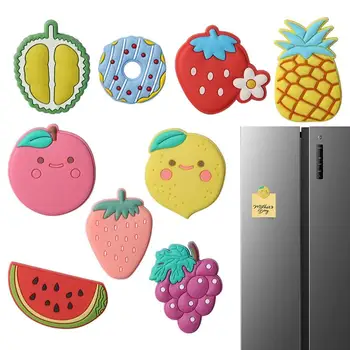 Сладък Cartoony Магнит За Хладилник 9шт, Магнитни стикери за хладилник с плодове, 3D Декоративен Магнит За хладилник за домашен декор
