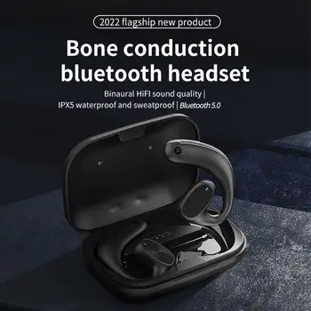 Слушалки TWS с костна проводимост Безжични слушалки Bluetooth Real WirelesAir Conduction Водоустойчив слушалки за фитнес с микрофон