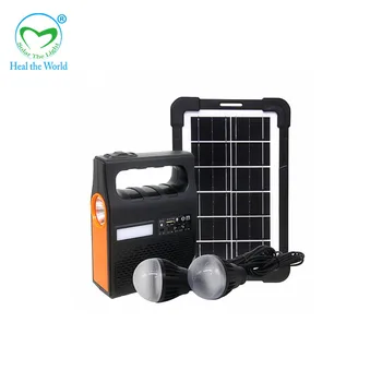 Слънчевата светлина 6 В С FM радио/MP3 Bluetooth, led светлини, мобилна система за зареждане на слънчева, комплект за слънчева осветление