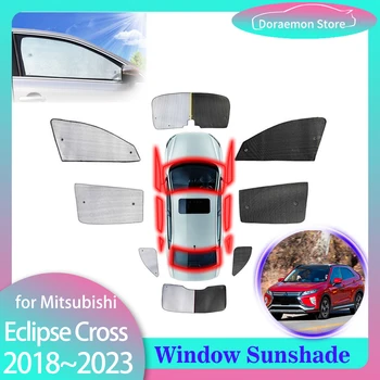 Слънчеви Очила с Пълно покритие за Mitsubishi Eclipse Cross PHEV GK GL YA 2018 ~ 2023, сенника На Прозореца, Подложка, Аксесоари За Пердета на Предното Стъкло