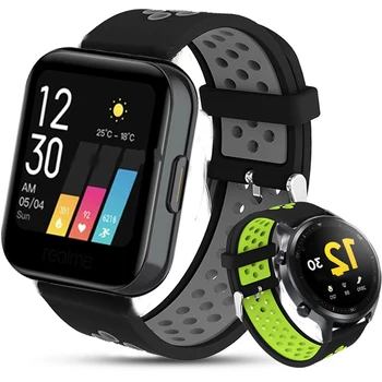 Спортен силиконов ремък за смарт часа Realme Watch S Pro, дишаща гривна За Realme Watch Real Me S Correa